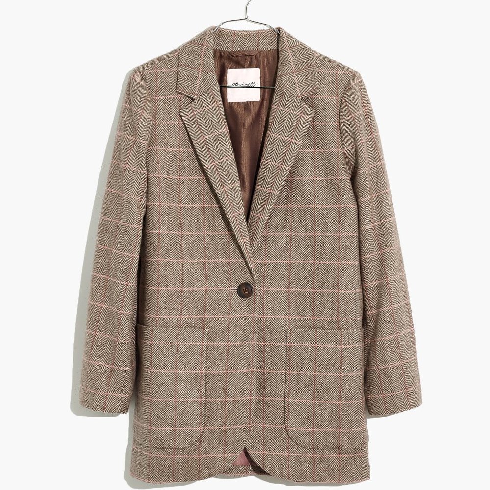 Madewell Larsen Blazer Plaid S